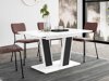 Tafel Goodyear 139 (Wit marmer + Zwart)