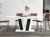 Tafel Goodyear 139 (Wit marmer + Zwart)