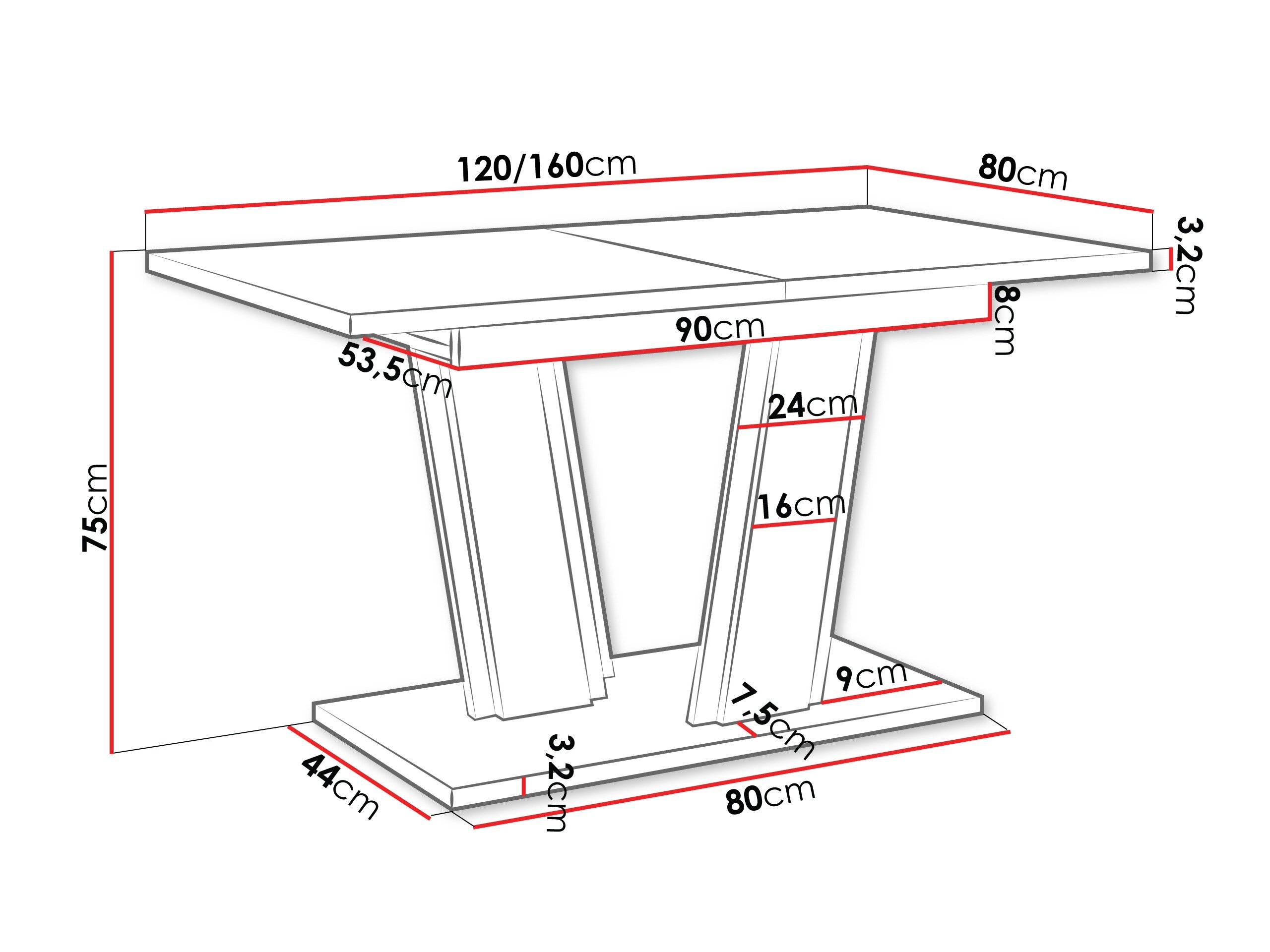 Tafel Goodyear 139 (Zwart + Wotan eik)