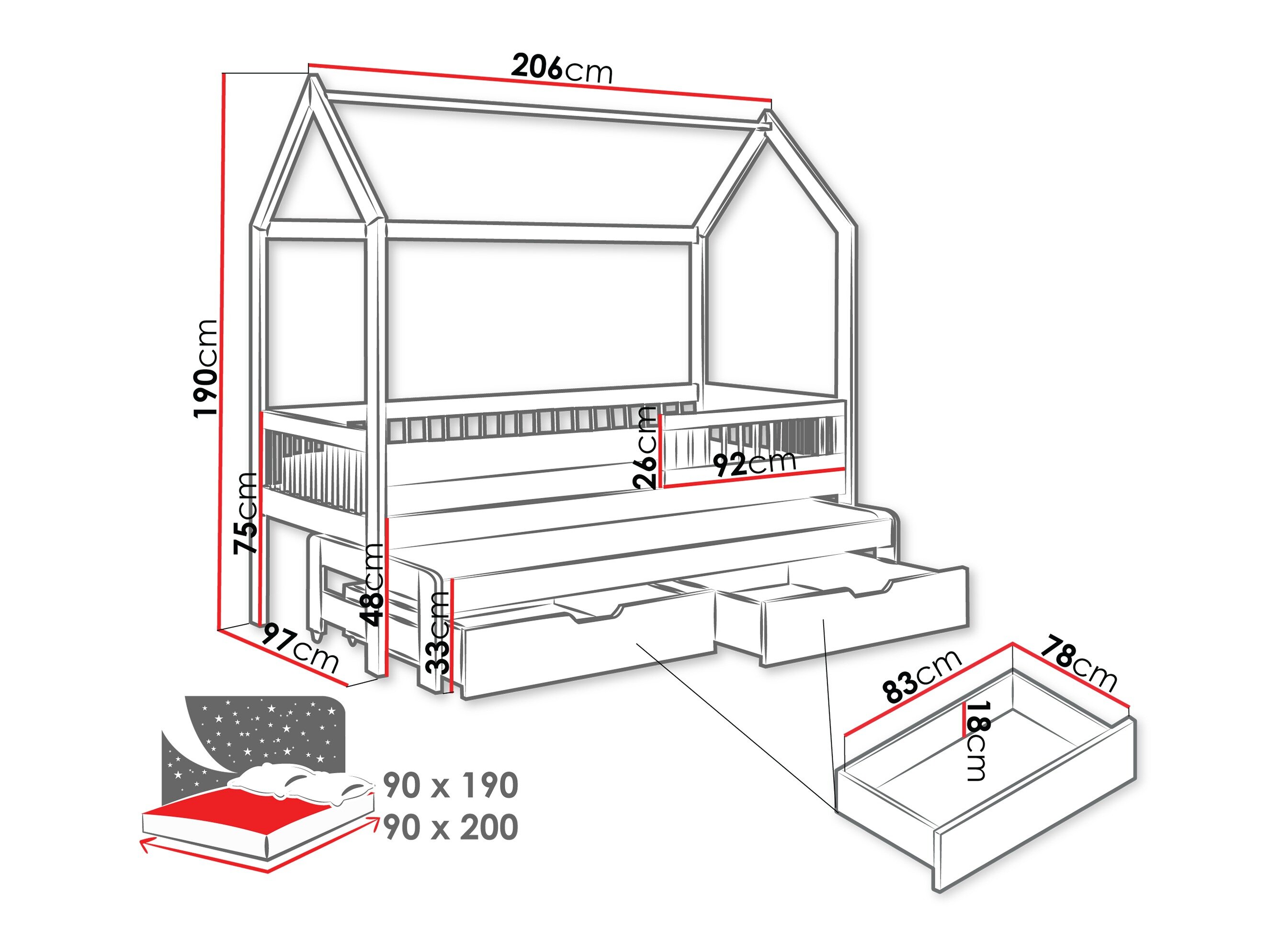 Bed Henderson 166 (Licht olijfboom)
