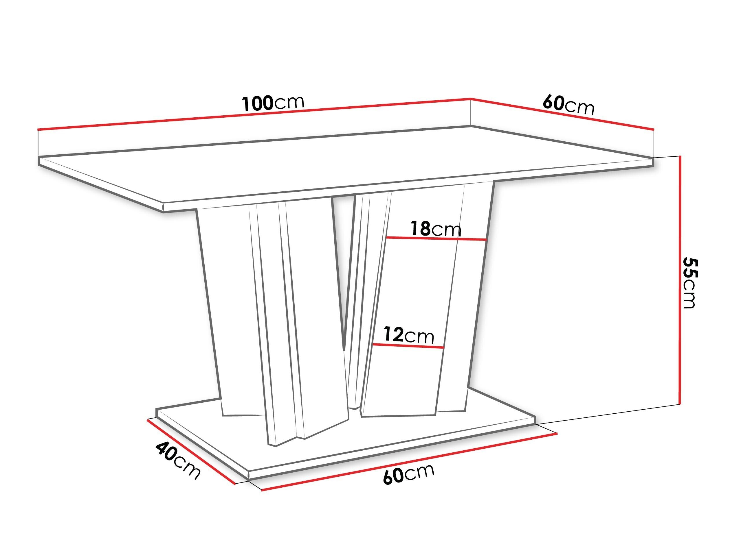 Salontafel Goodyear 143 (Glanzend wit + Beton)