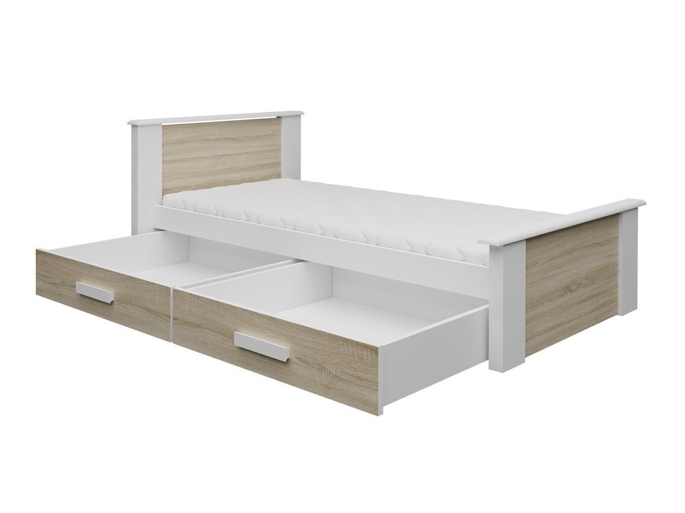 Bed Henderson 116 (Wit + Kasjmier)