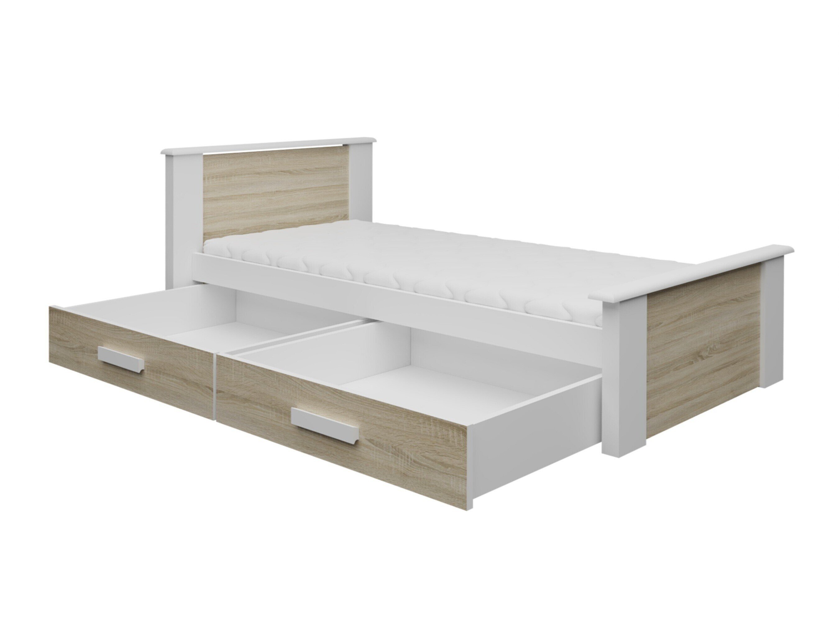 Bed Henderson 116 (Wit + Kasjmier)