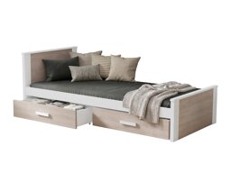 Bed Henderson 116 (Wit + Sonoma eik)