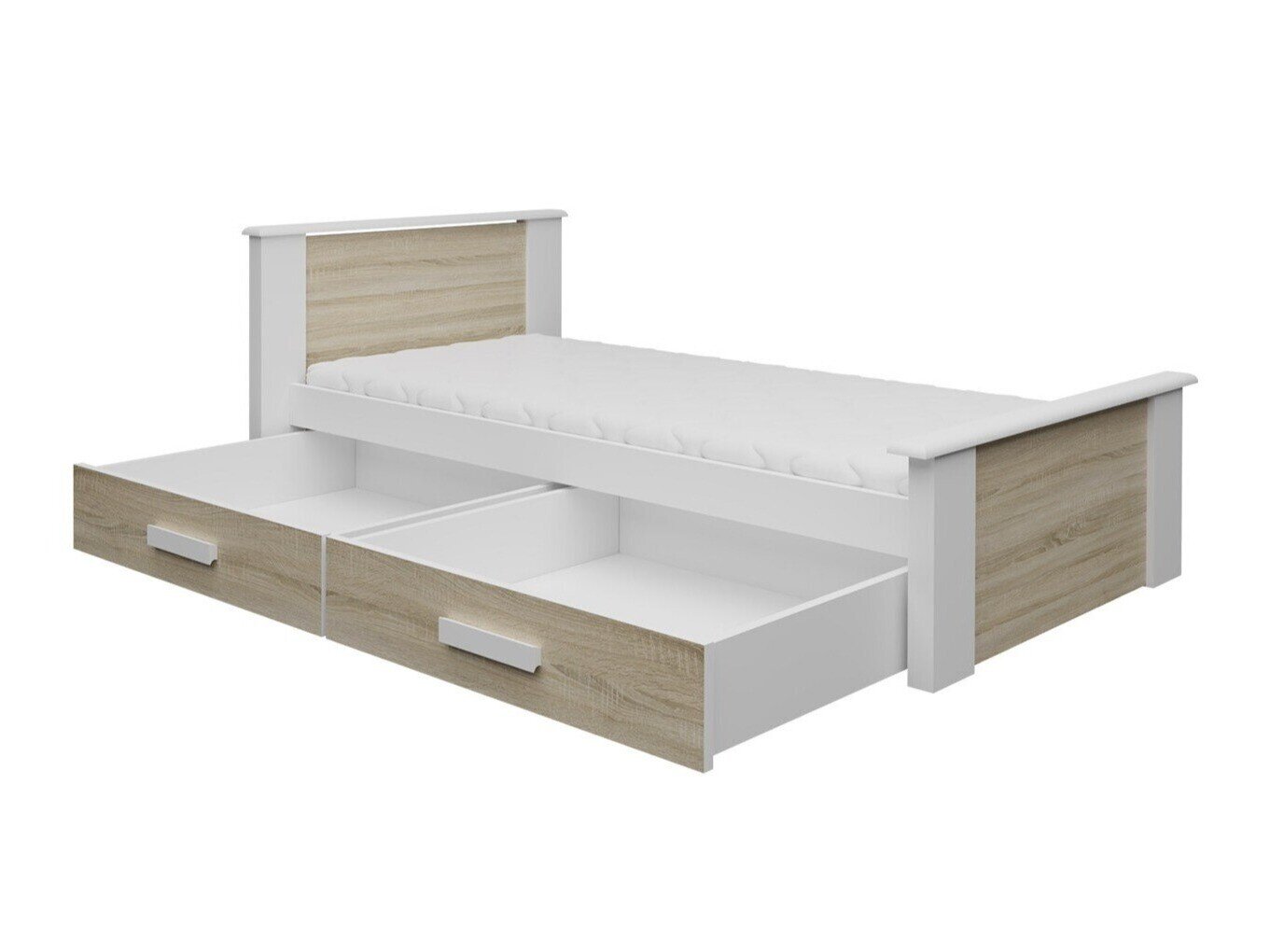 Bed Henderson 116 (Wit + Truffel)
