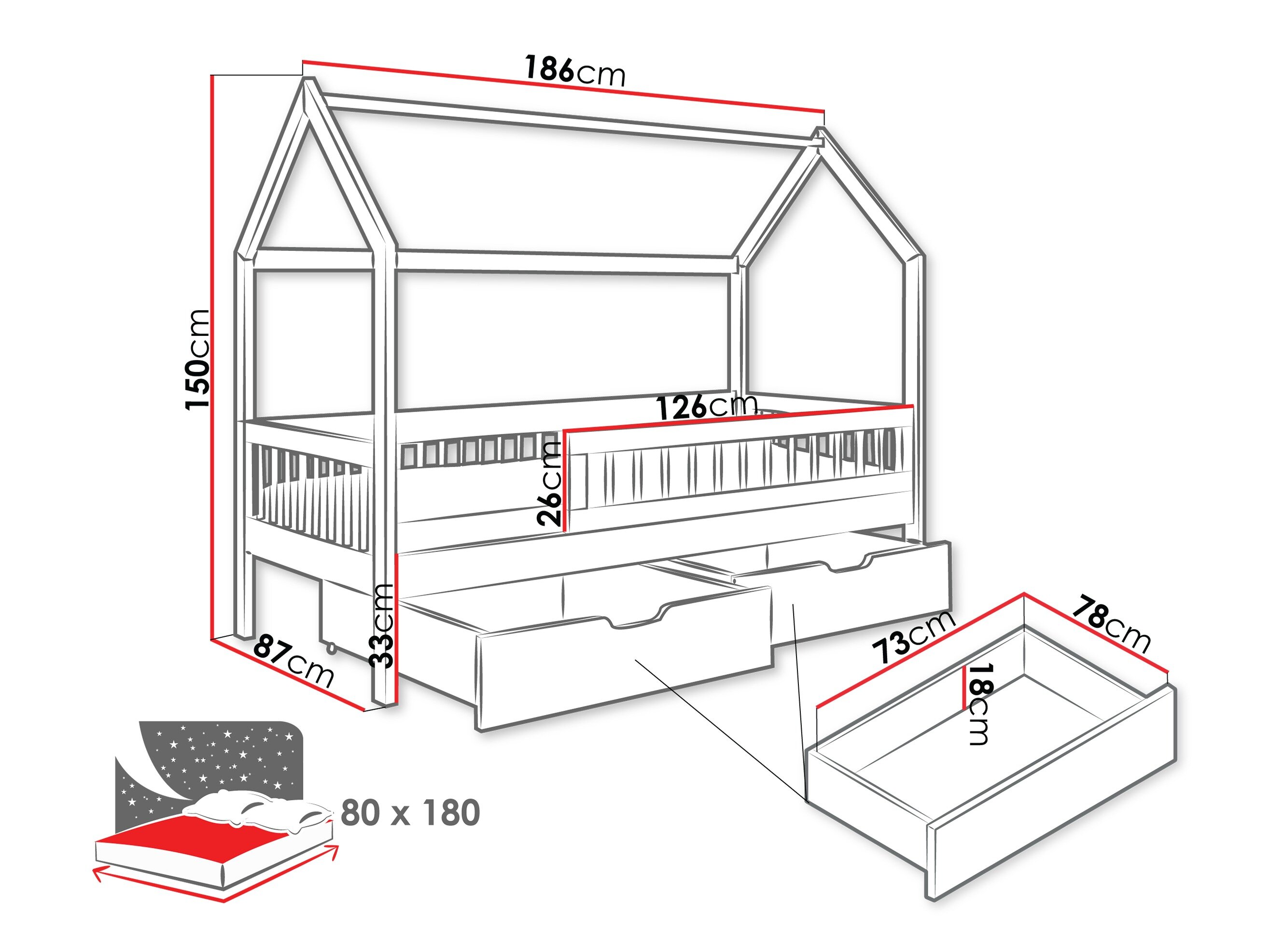 Bed Henderson 167 (Kasjmier)