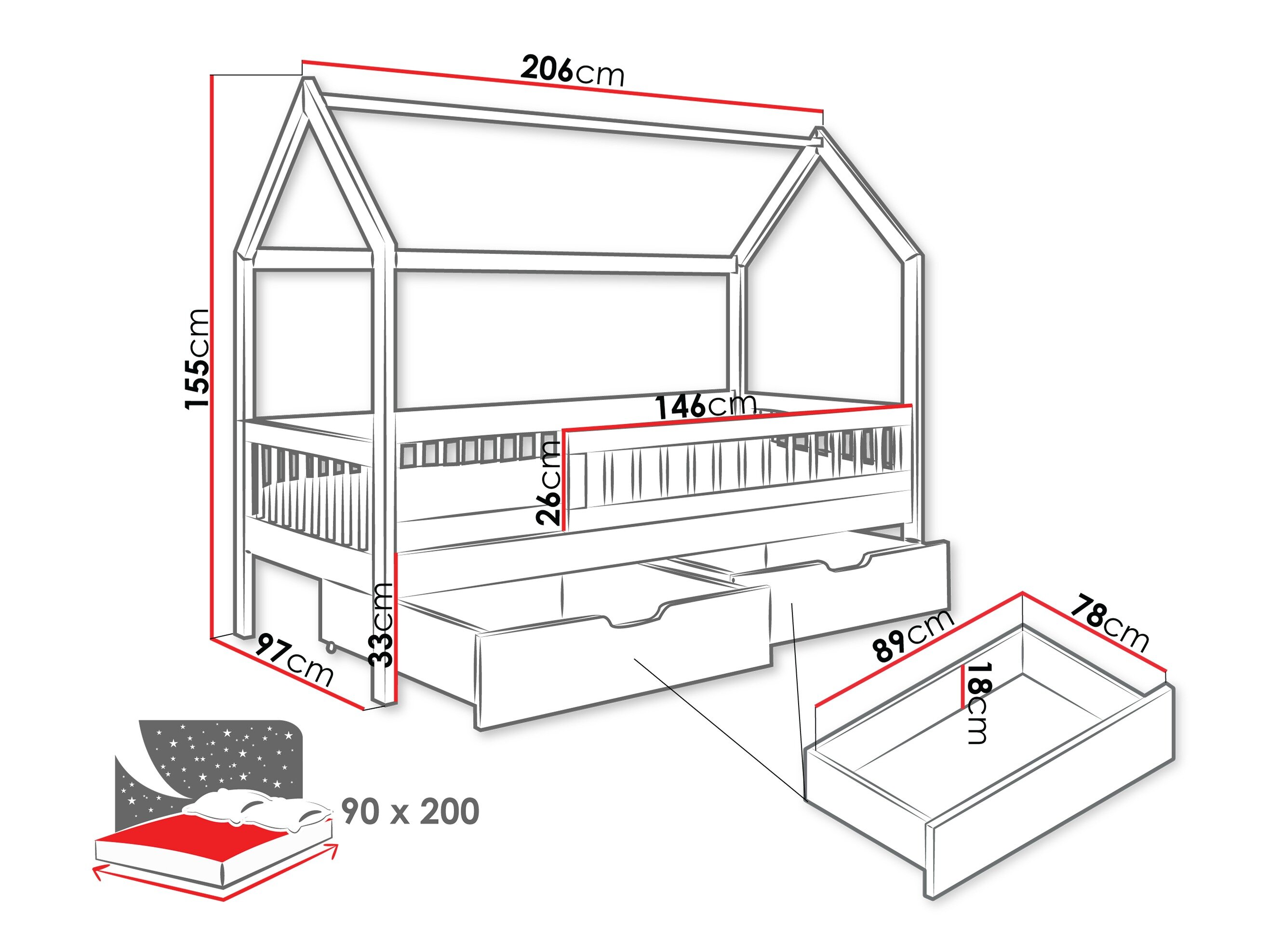 Bed Henderson 167 (Licht olijfboom)
