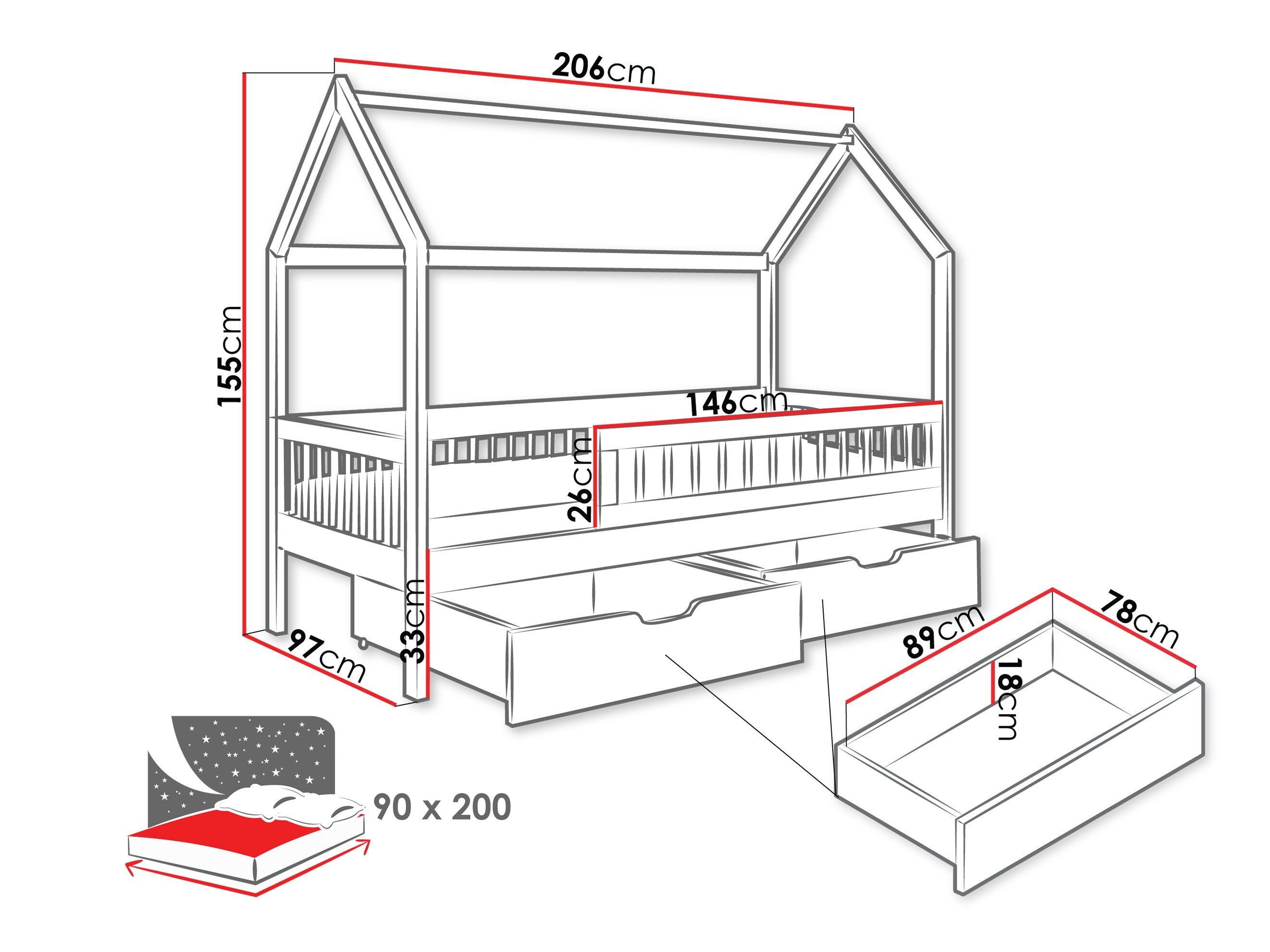 Bed Henderson 167 (Wit)