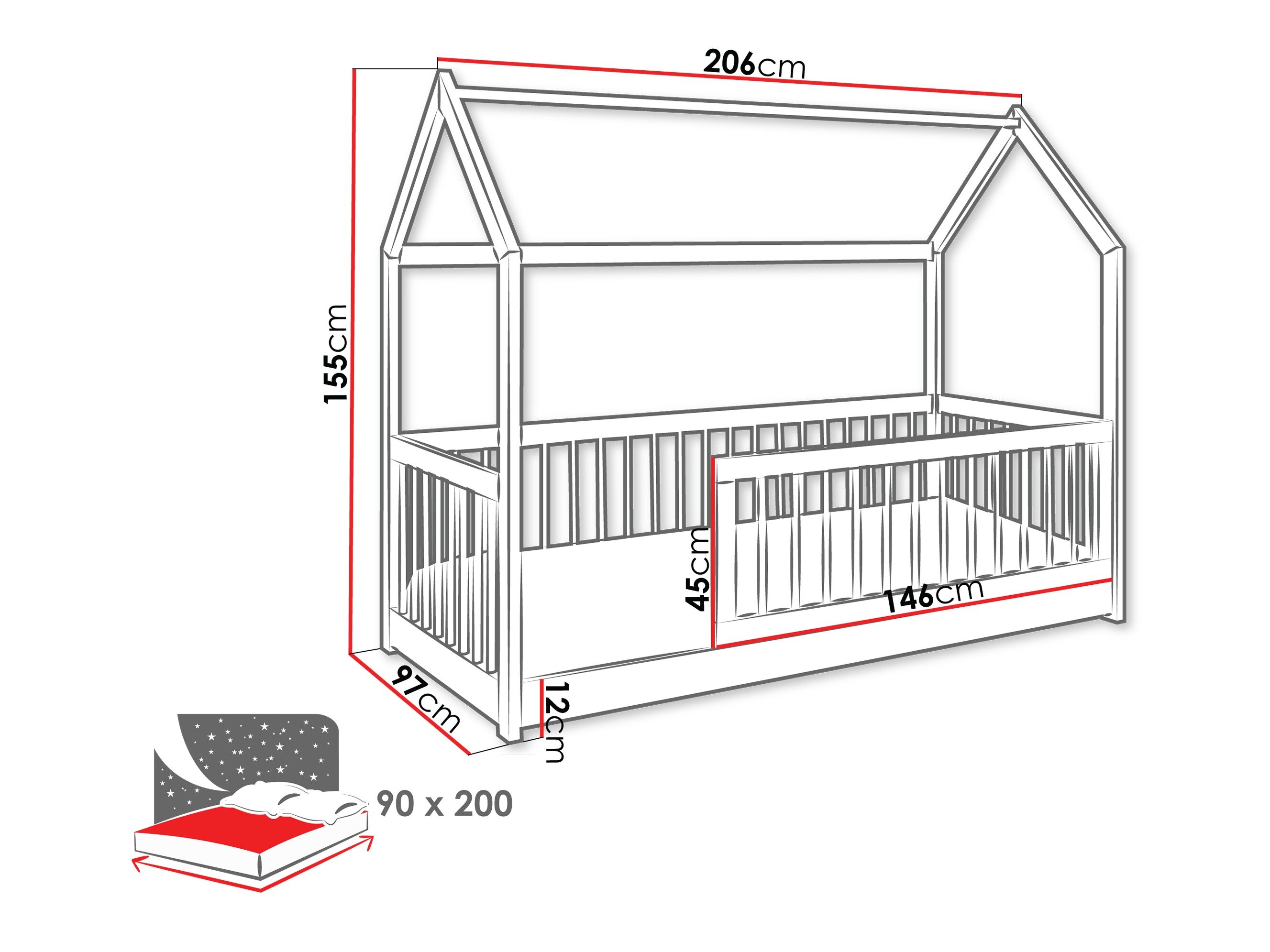 Bed Henderson 168 (Kasjmier)