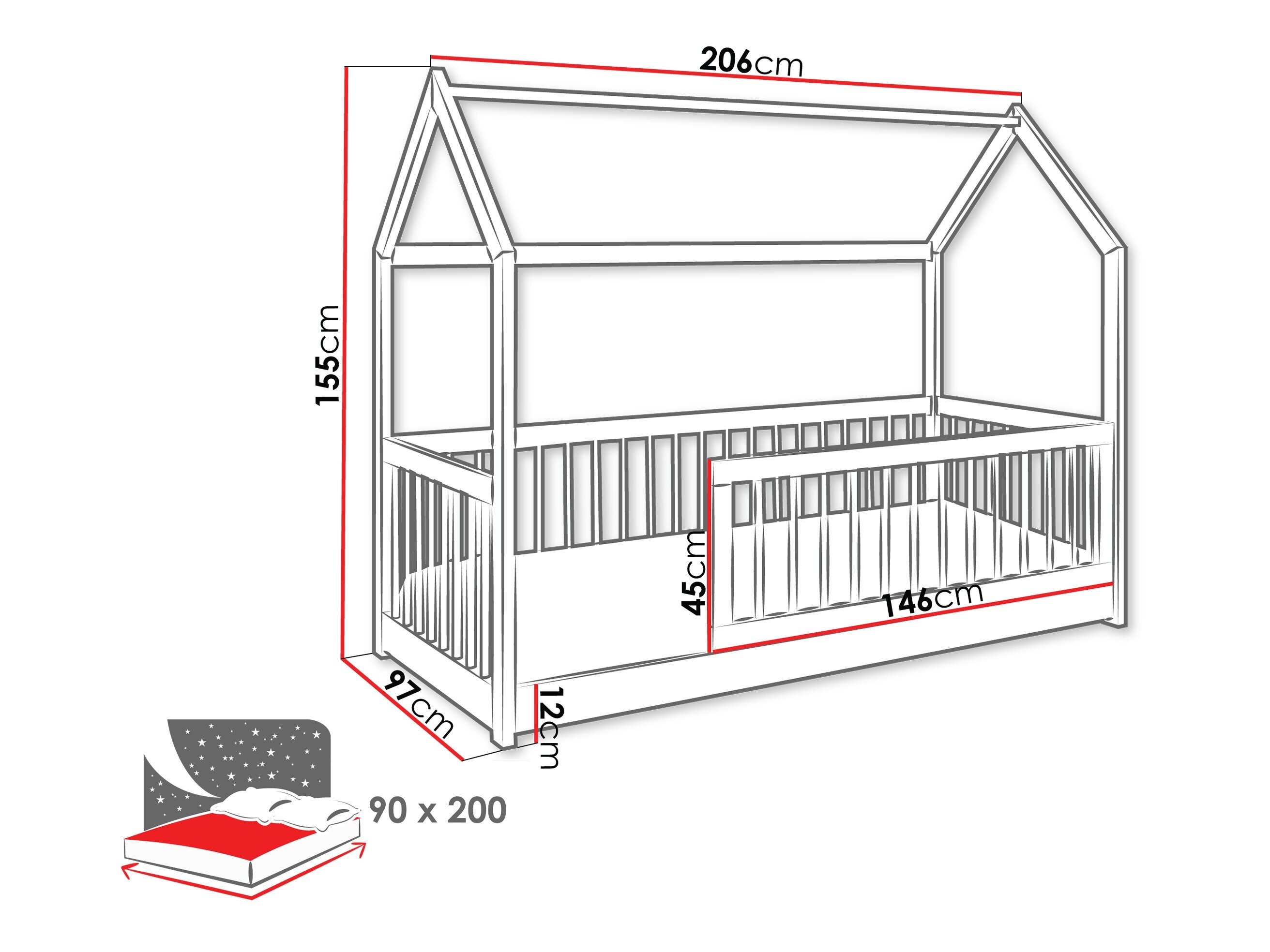 Bed Henderson 168 (Licht olijfboom)