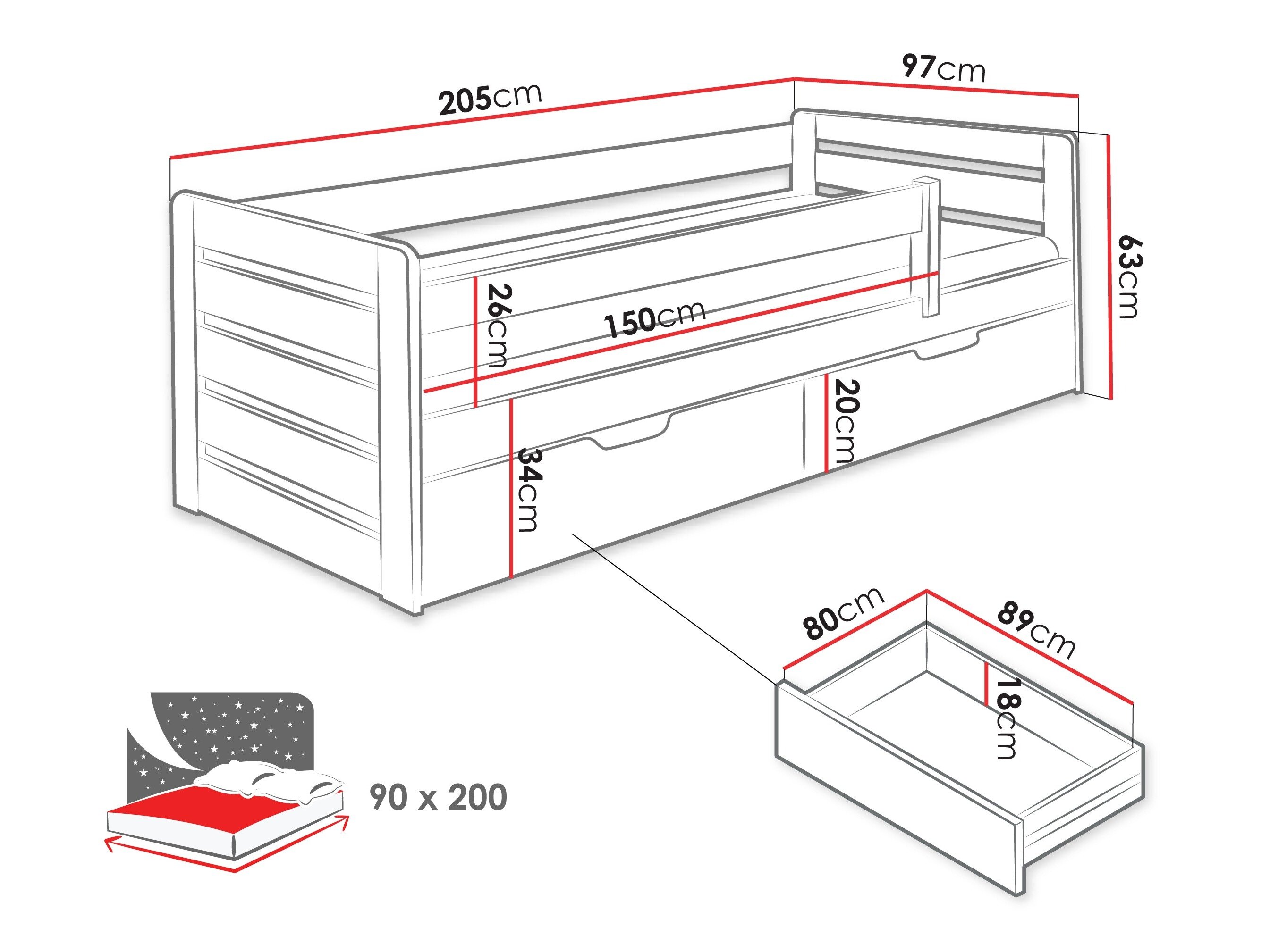 Bed Henderson 173 (Wit)