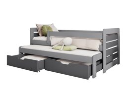 Bed Henderson 127 (Grijs + Grafiet)