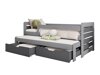 Bed Henderson 127 (Grijs + Grafiet)