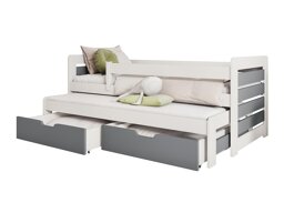 Bed Henderson 127 (Wit + Grijs)