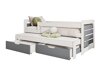 Bed Henderson 127 (Wit + Grijs)