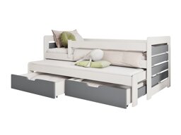 Bed Henderson 127 (Wit + Grijs)