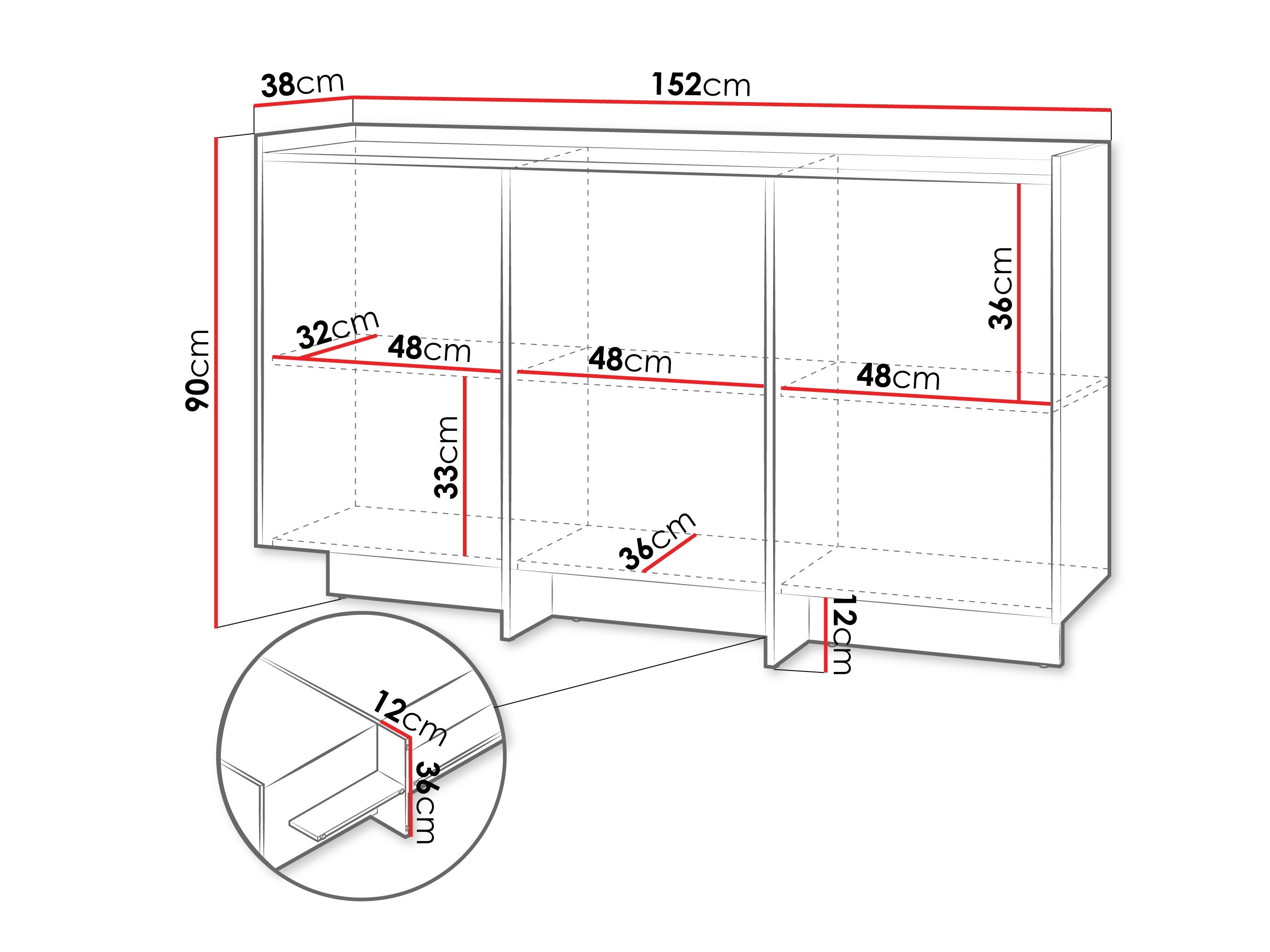 Dressoir Filus II (Cremona eiken)