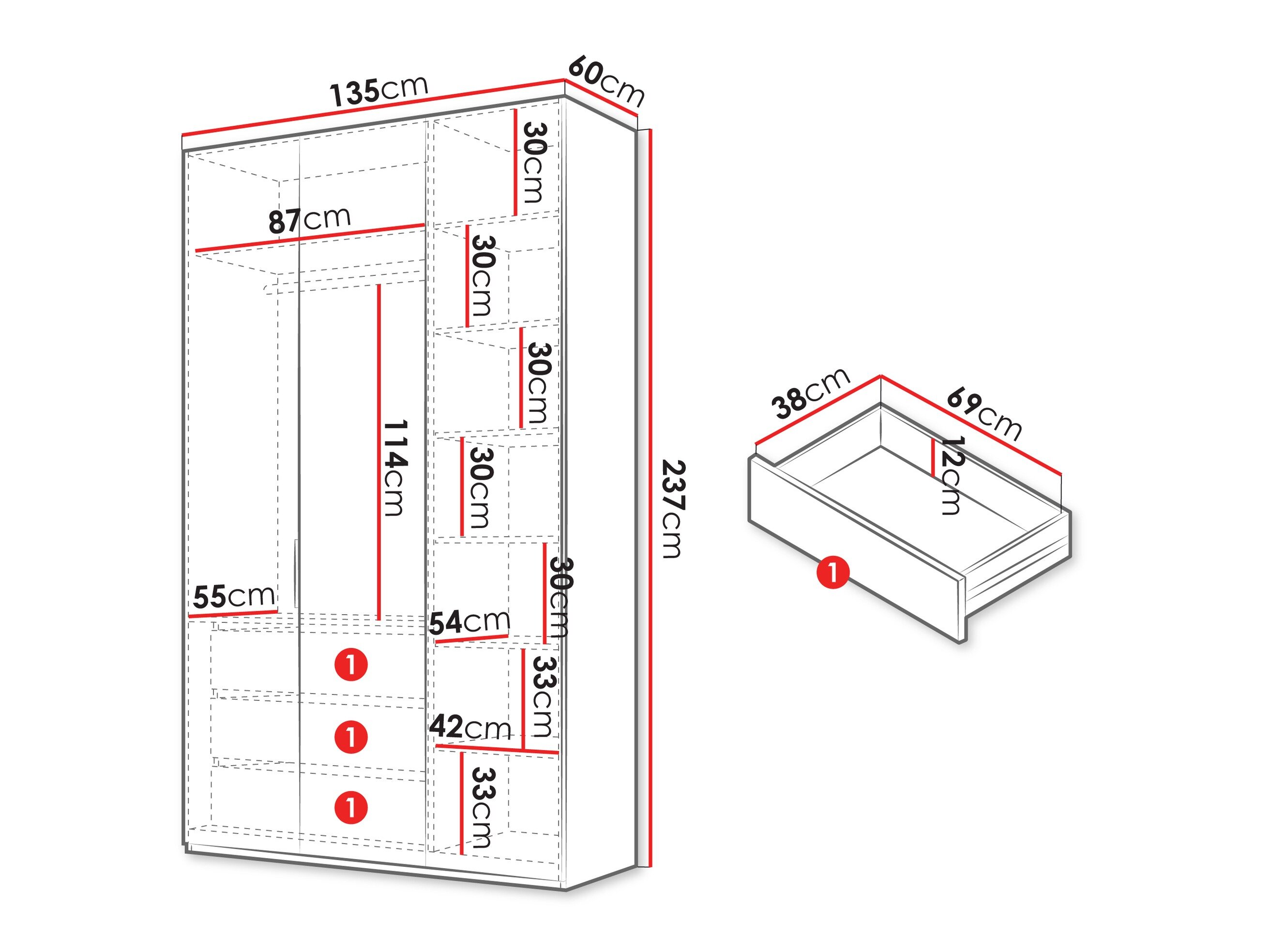 Kledingkast Toledo 144