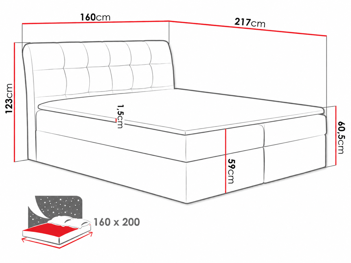 Boxspring Campania (Soft 029)