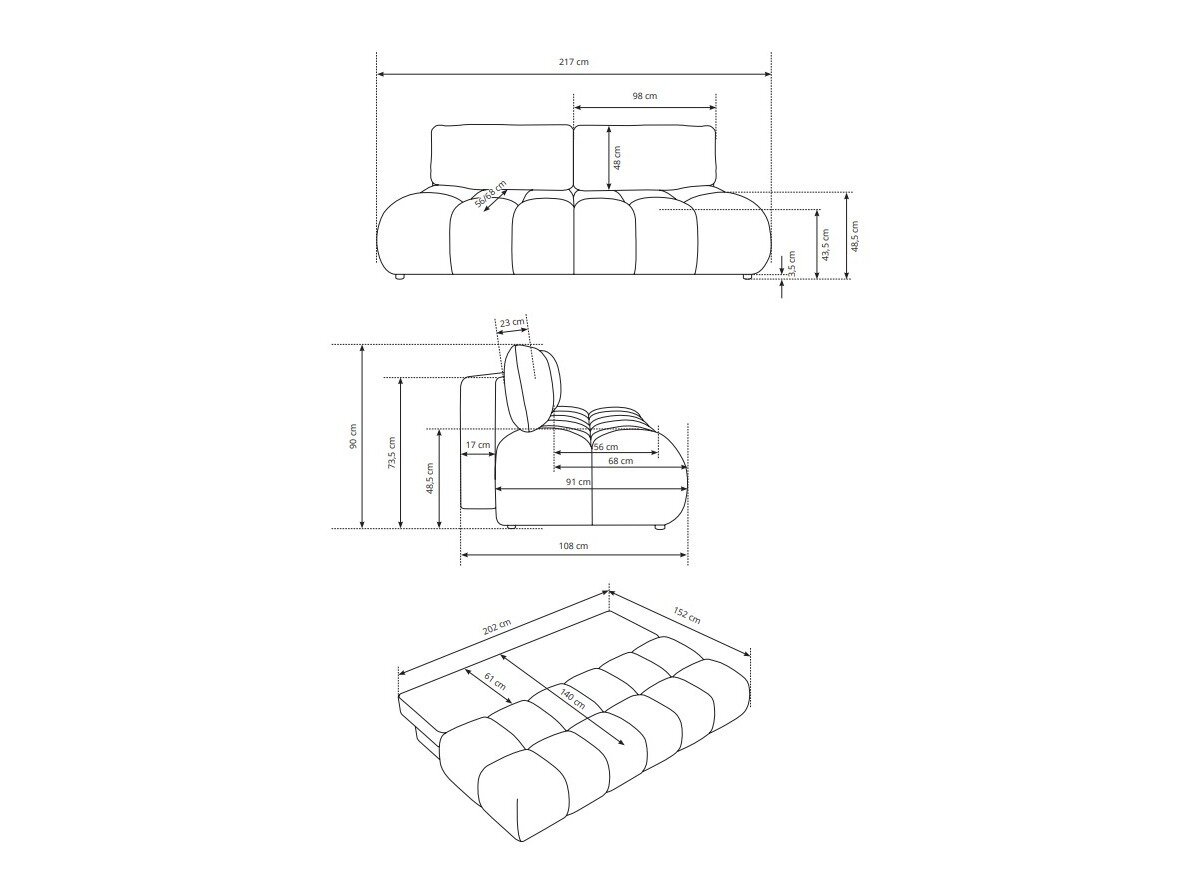 Slaapbank Kingston 218 (Silencio 86)