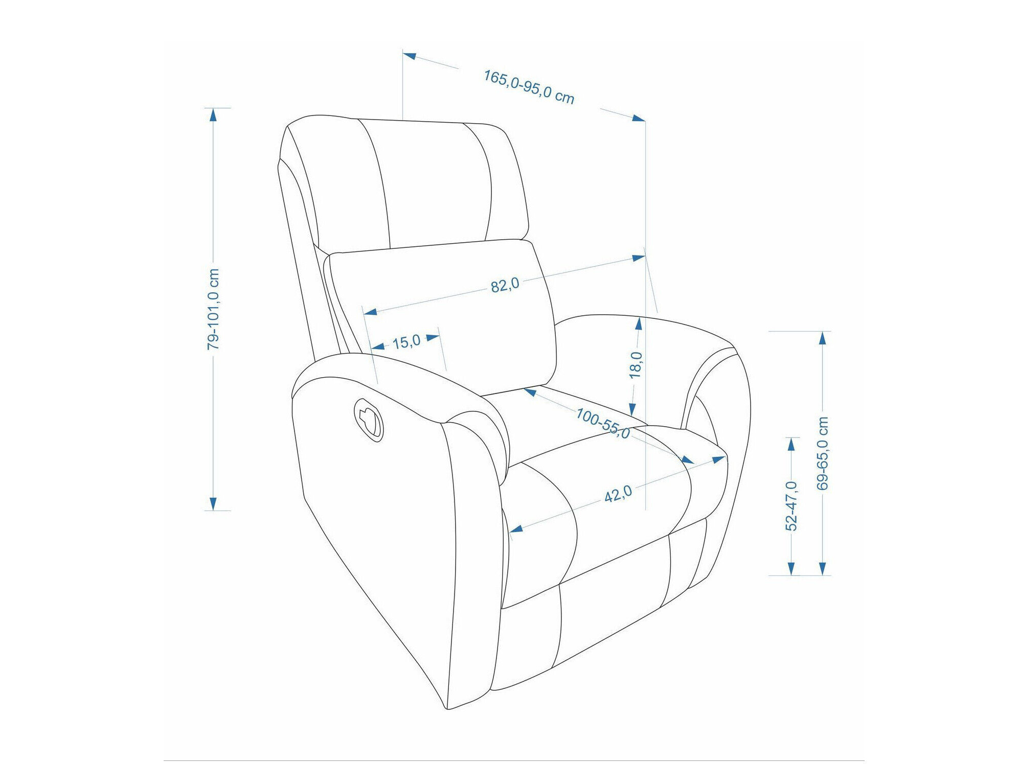 Relaxfauteuil Houston 2198 (Beige)