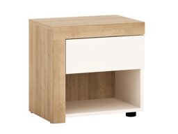 Nachtkastje Feldeli 113 (Riviera eiken + Glanzend wit)
