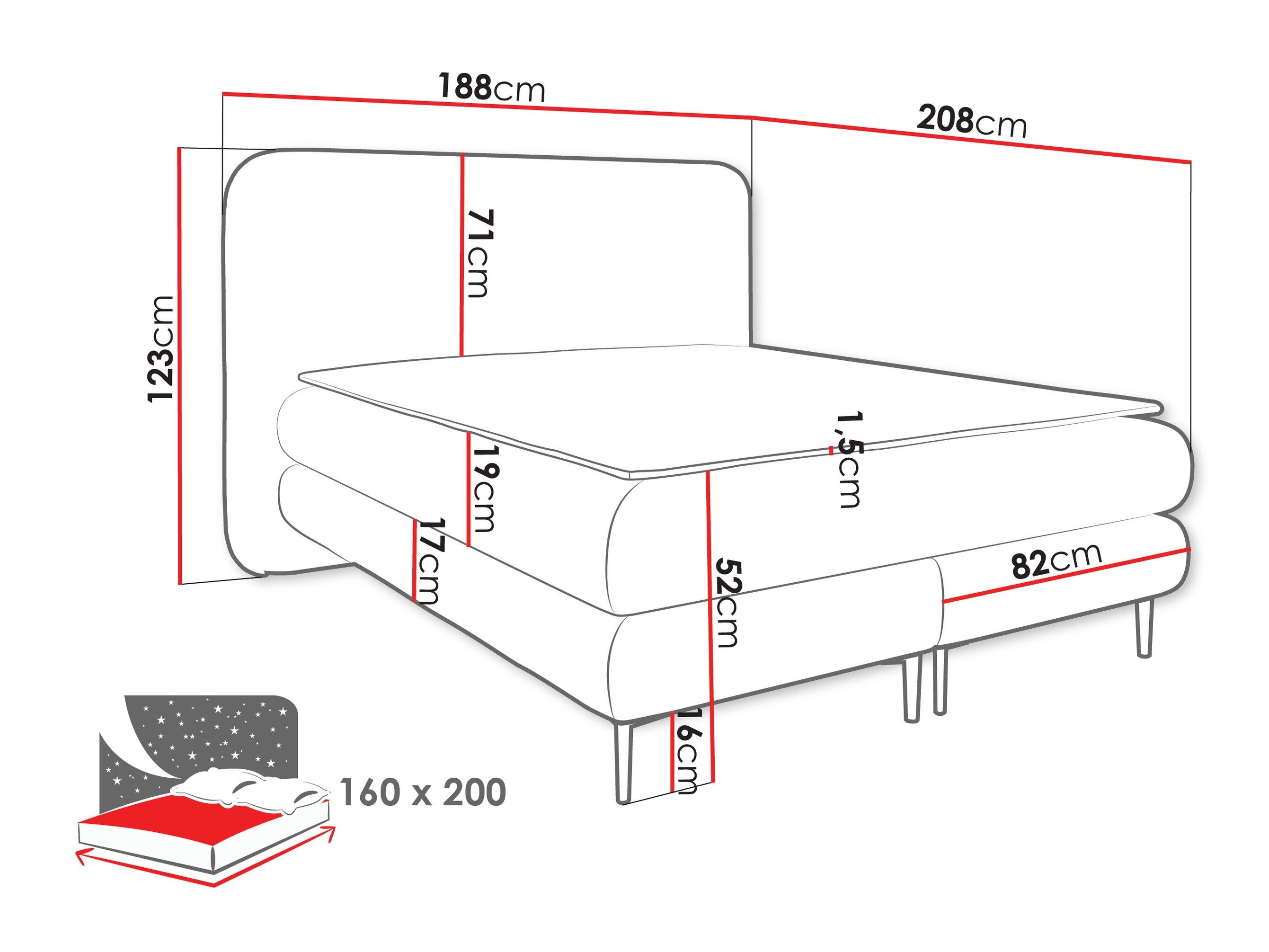 Boxspring Fructis (Nazar 225.06)