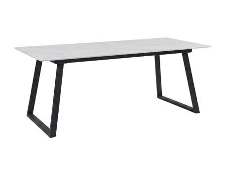 Tafel Dallas 5355 (Wit marmer + Zwart)
