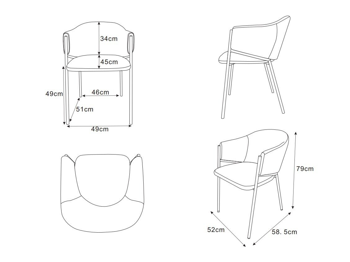 Stoel Dallas 5354 (Wit)