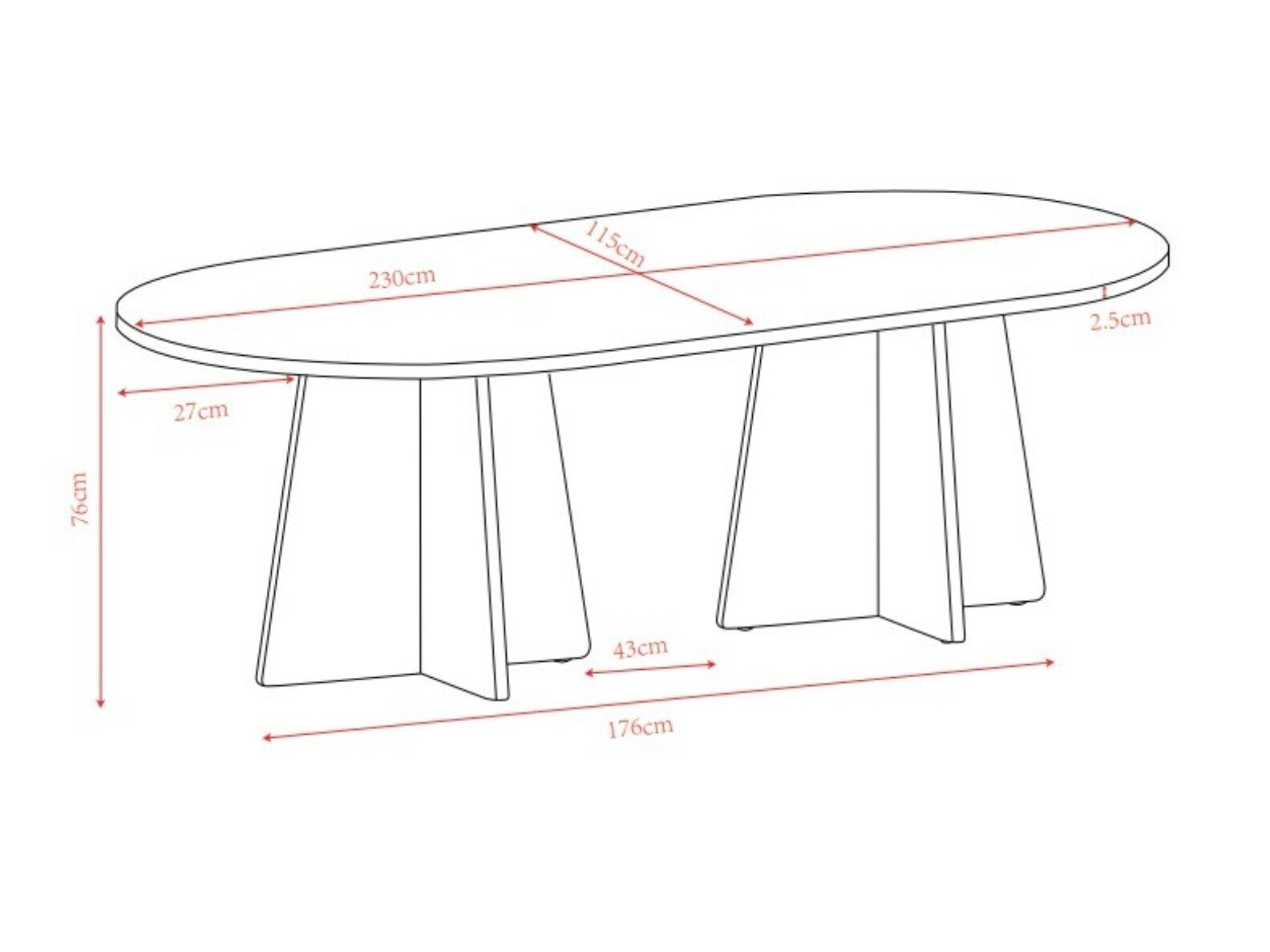 Tafel Dallas 5360 (Licht hout)