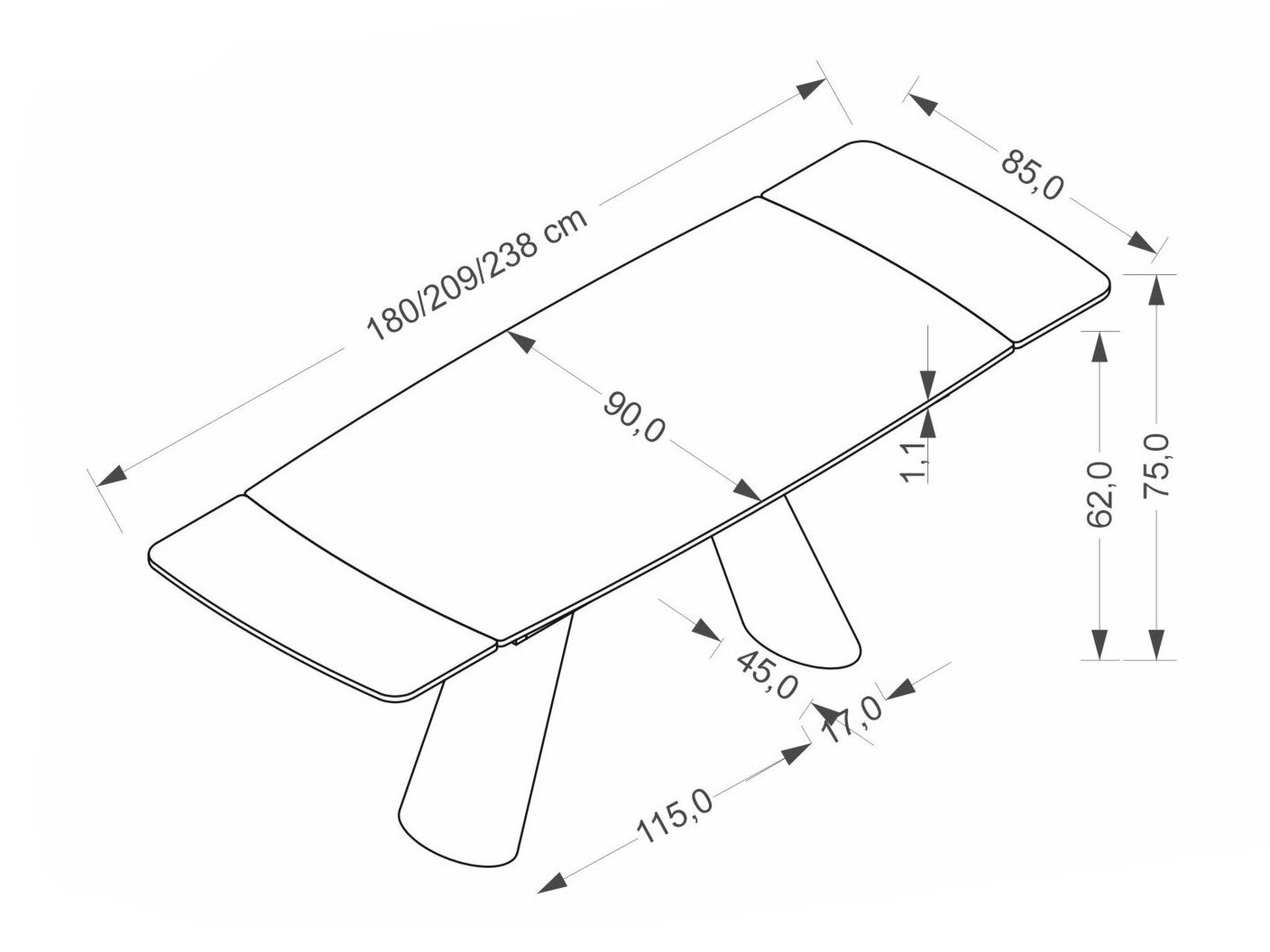 Tafel Houston 2208