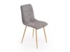 Stoel Houston 1731 (Grijs + Licht hout)