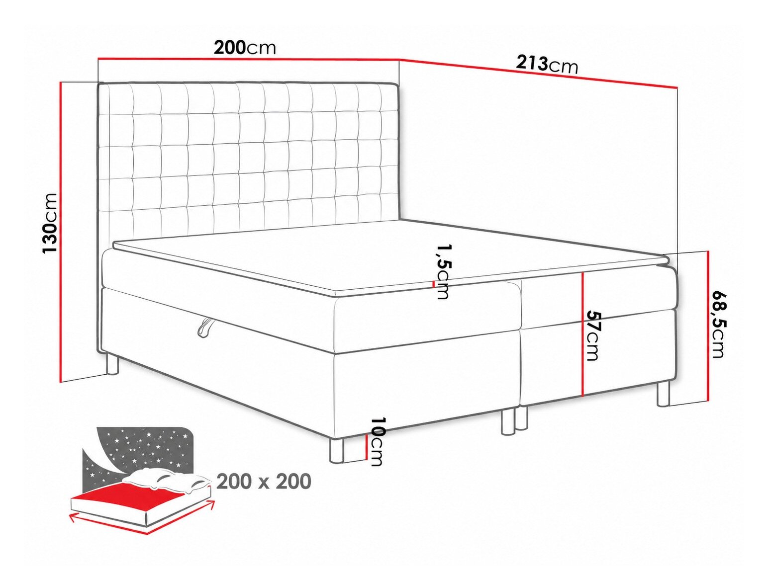 Boxspring Panis (Bristol 2442)
