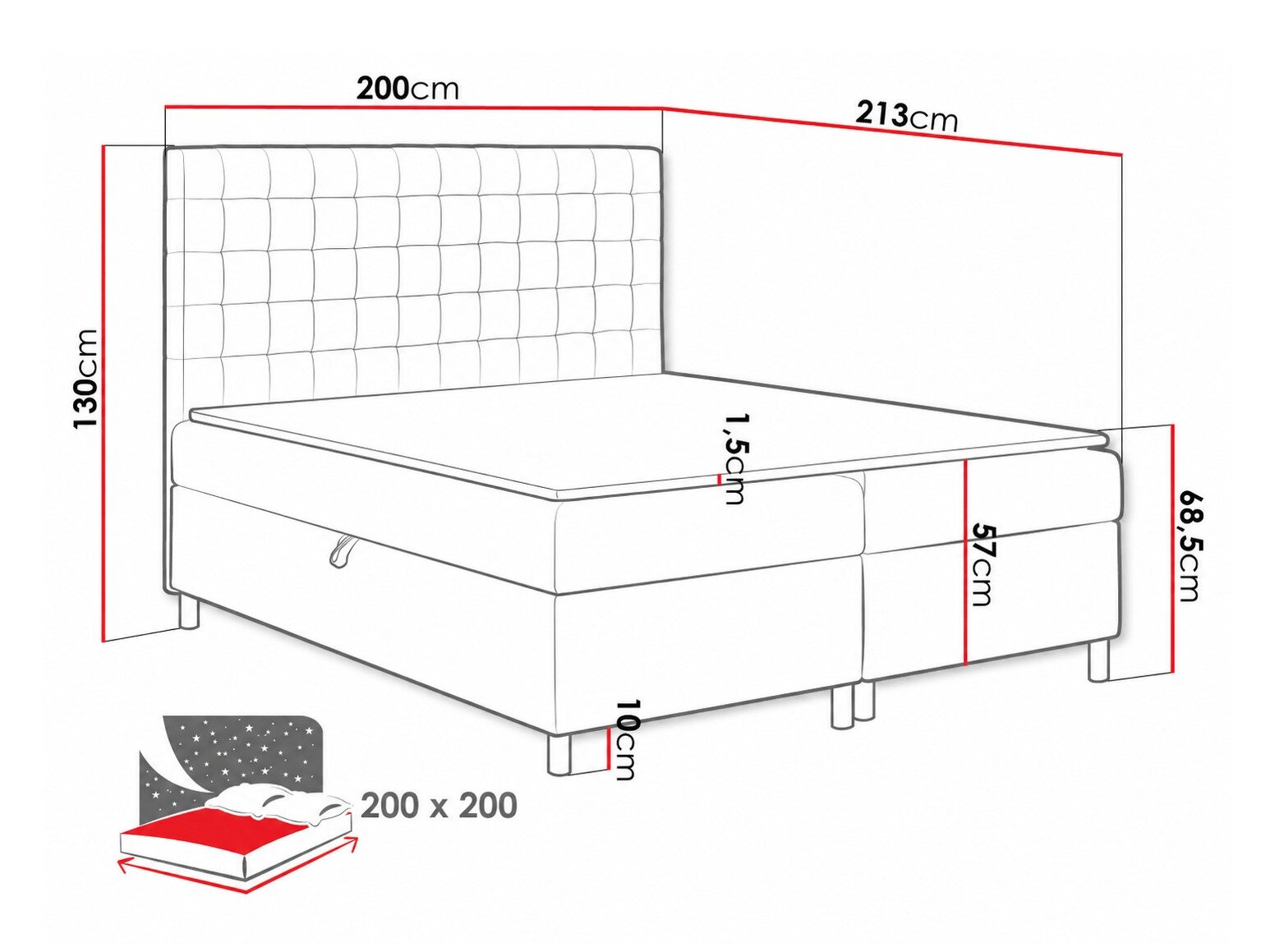 Boxspring Panis (Bristol 2447)