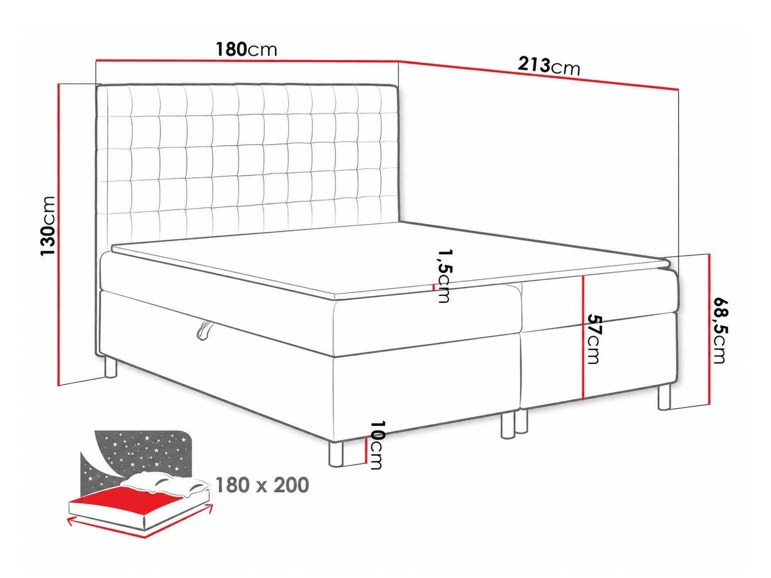 Boxspring Panis (Bristol 2449)