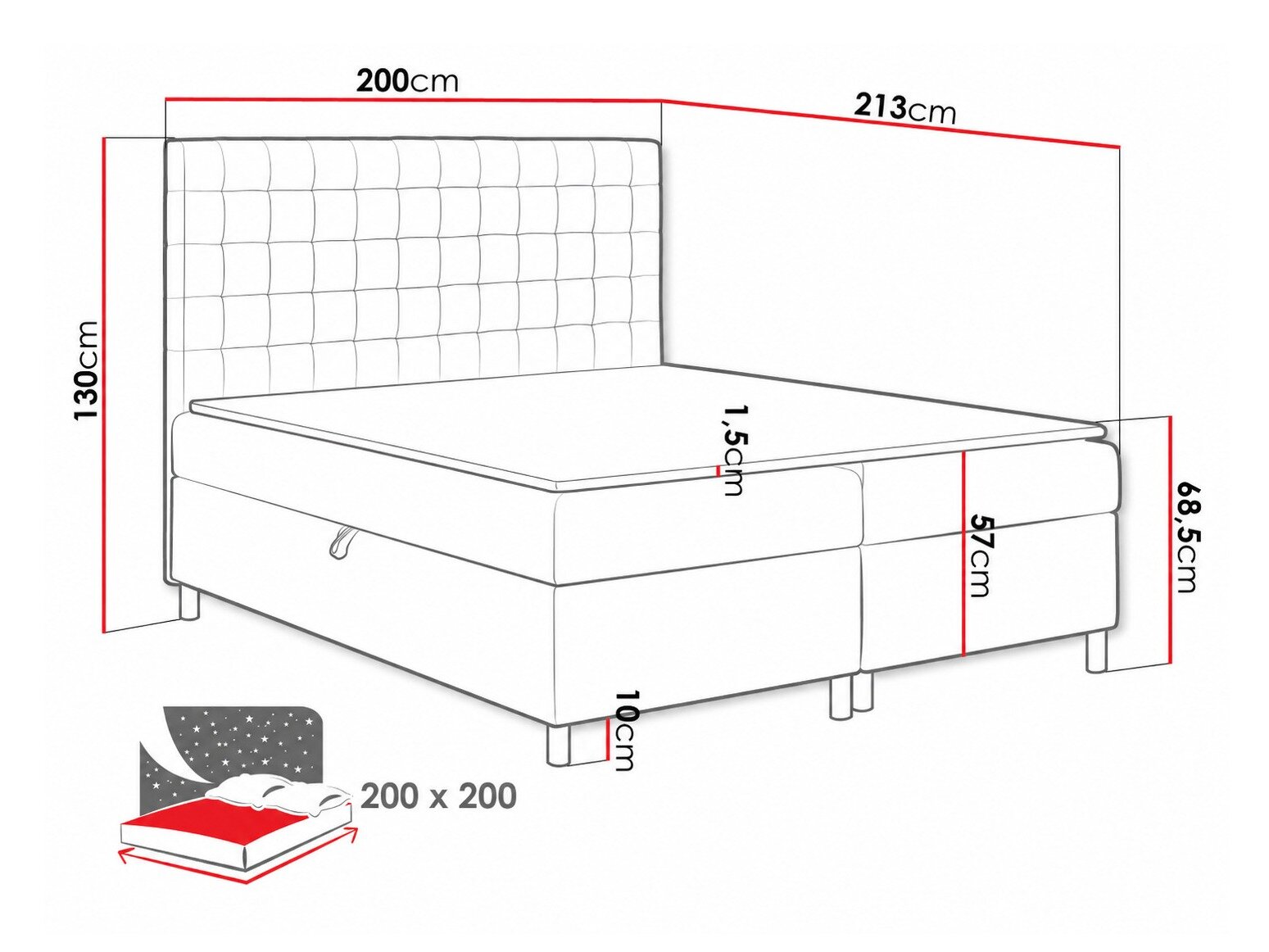 Boxspring Panis (Bristol 2449)