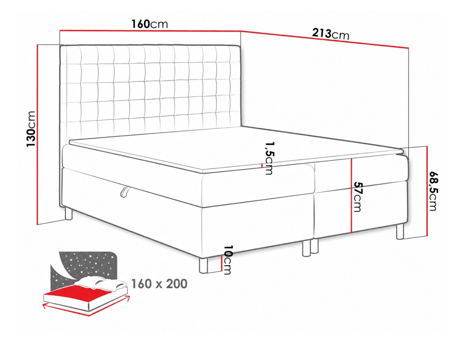 Boxspring Panis (Bristol 2458)