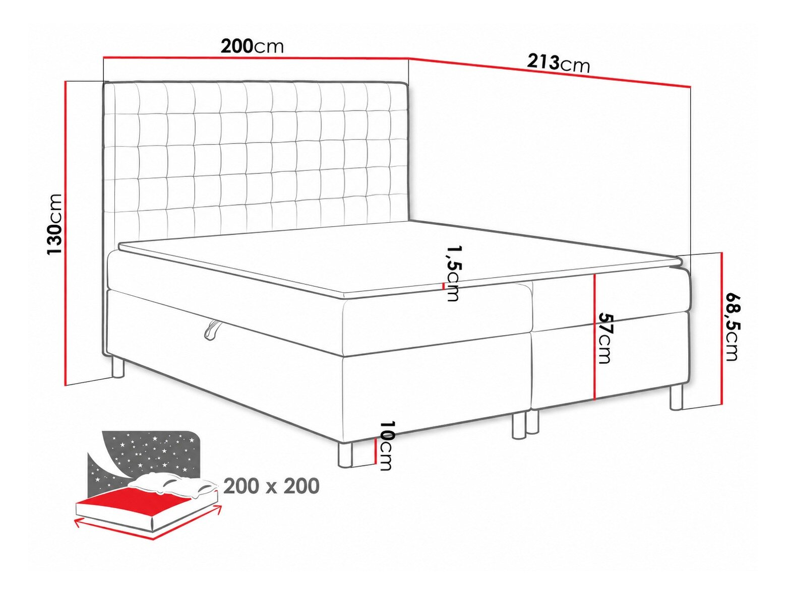 Boxspring Panis (Bristol 2458)