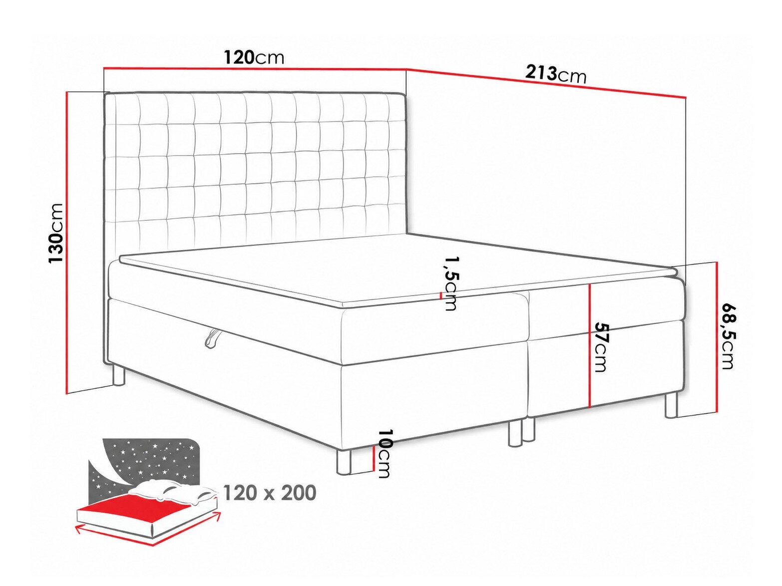 Boxspring Panis (Bristol 2458)