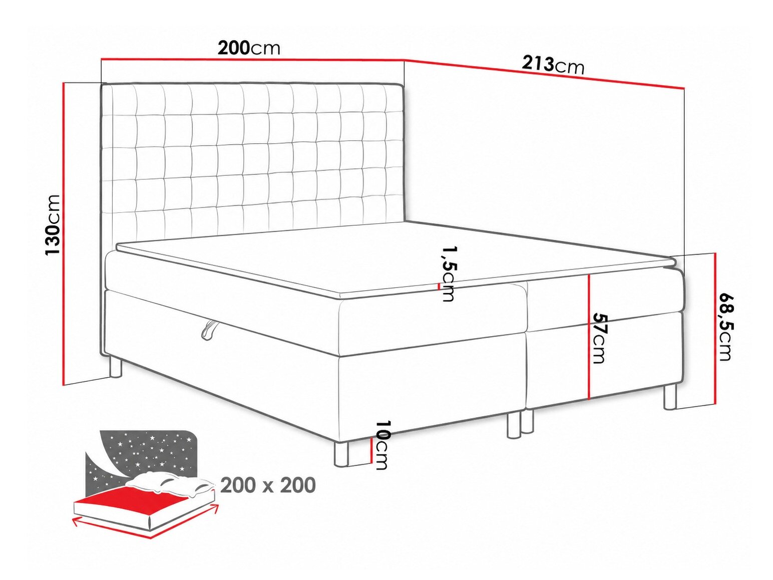 Boxspring Panis (Soft 017)