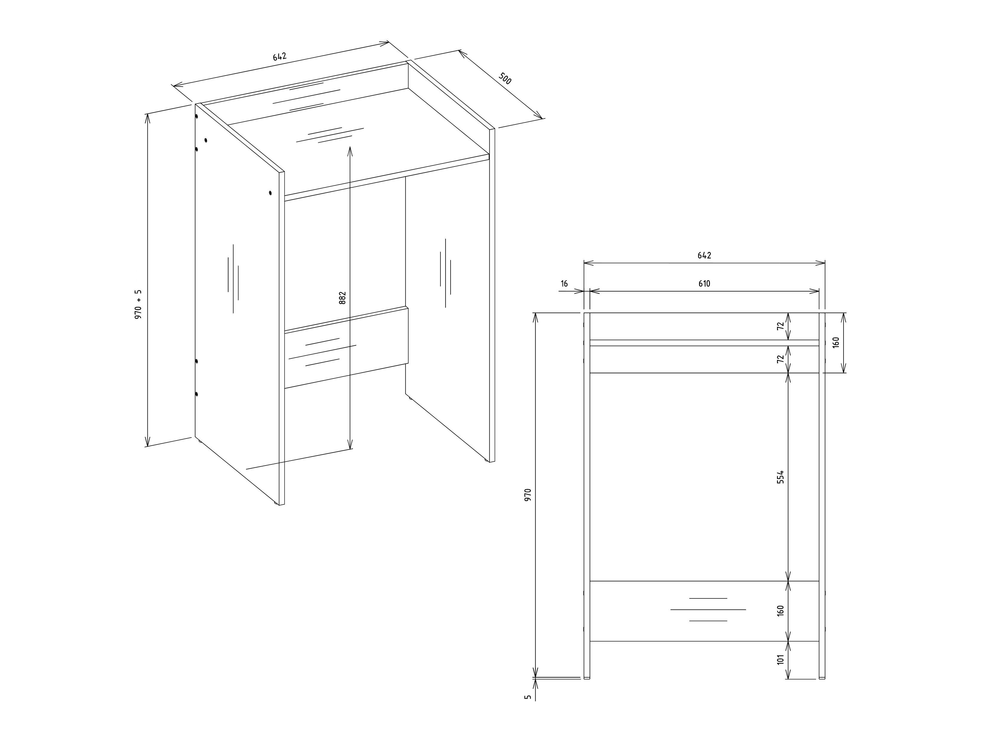Plank voor de badkamer Balelbo 102 (Sonoma eik)