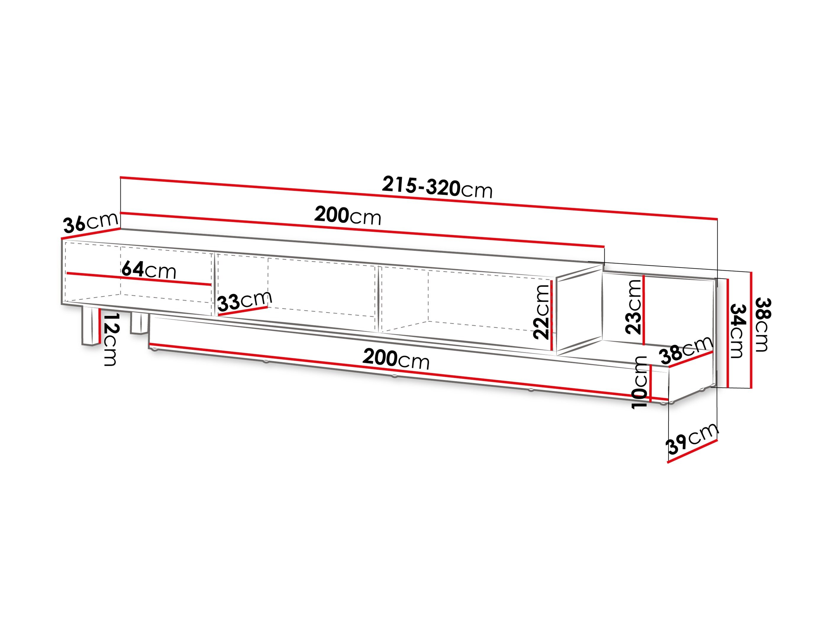 TV-meubel Charlotte 214