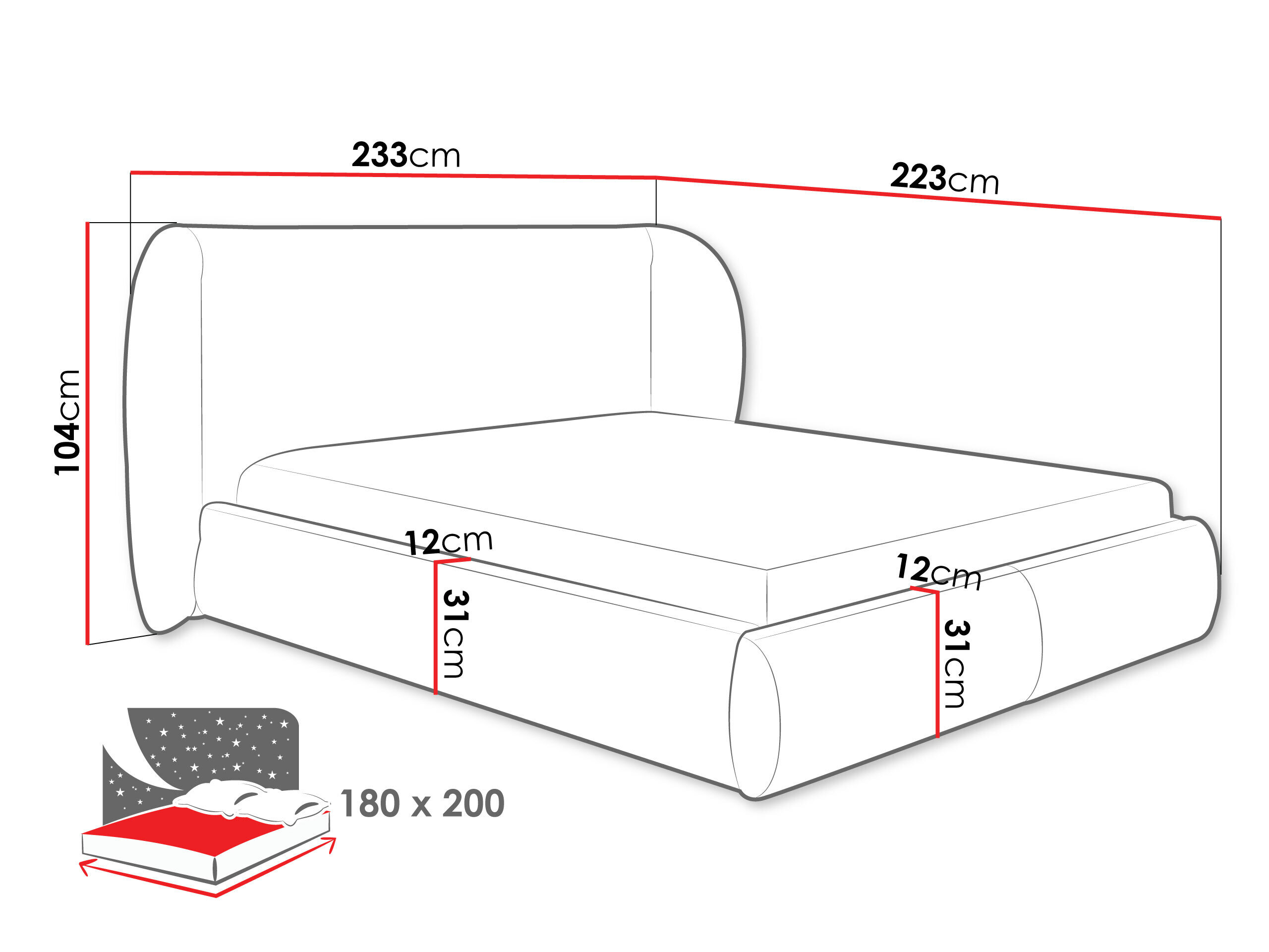 Bed TrendyNest Urbio (Bella 05)