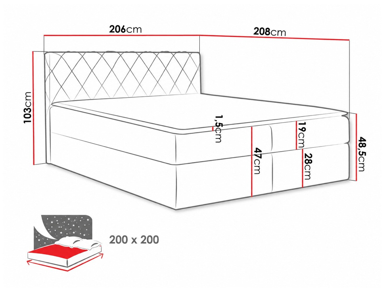 Boxspring Genus (Velluto 10)