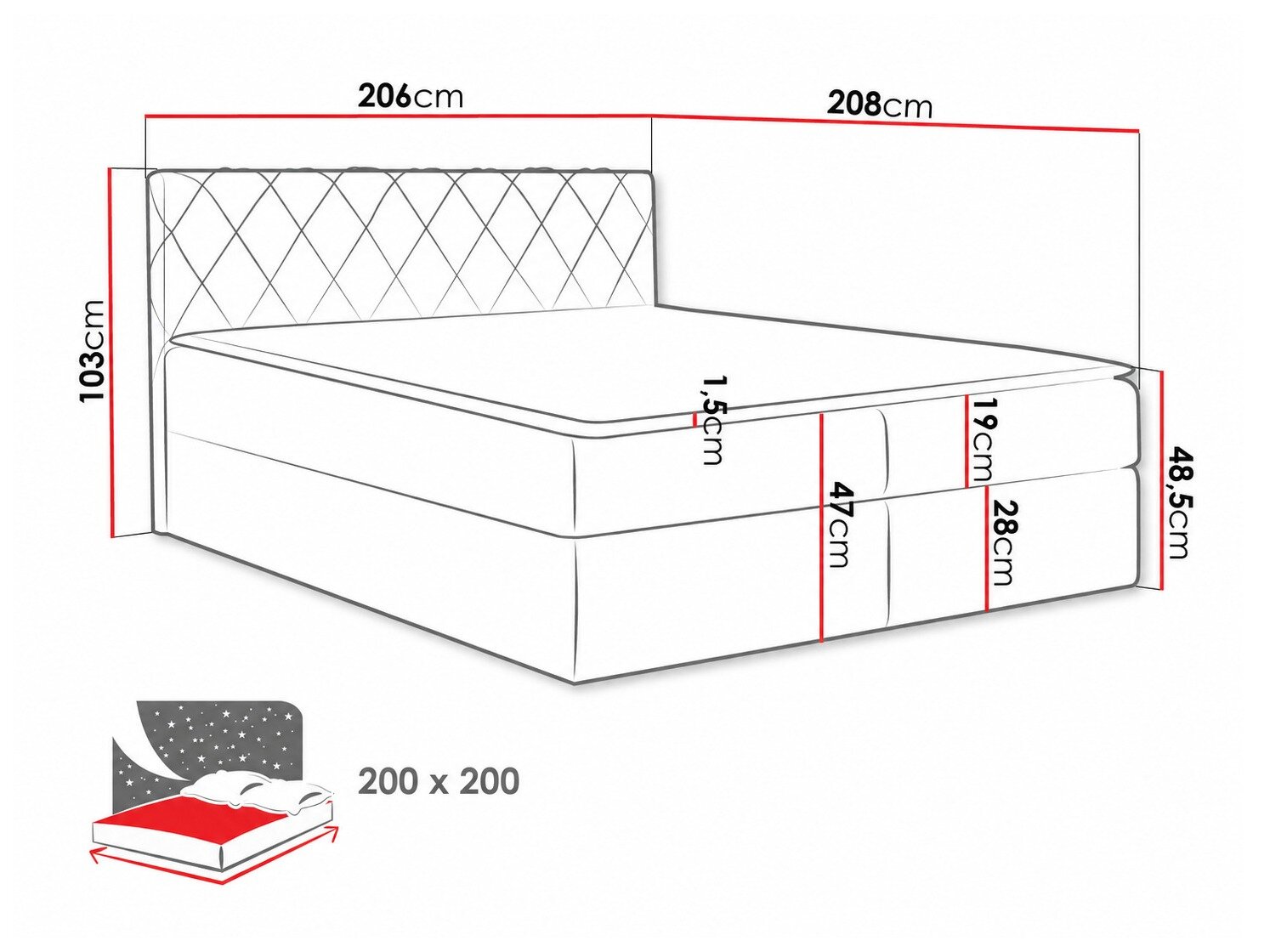 Boxspring Genus (Velluto 11)