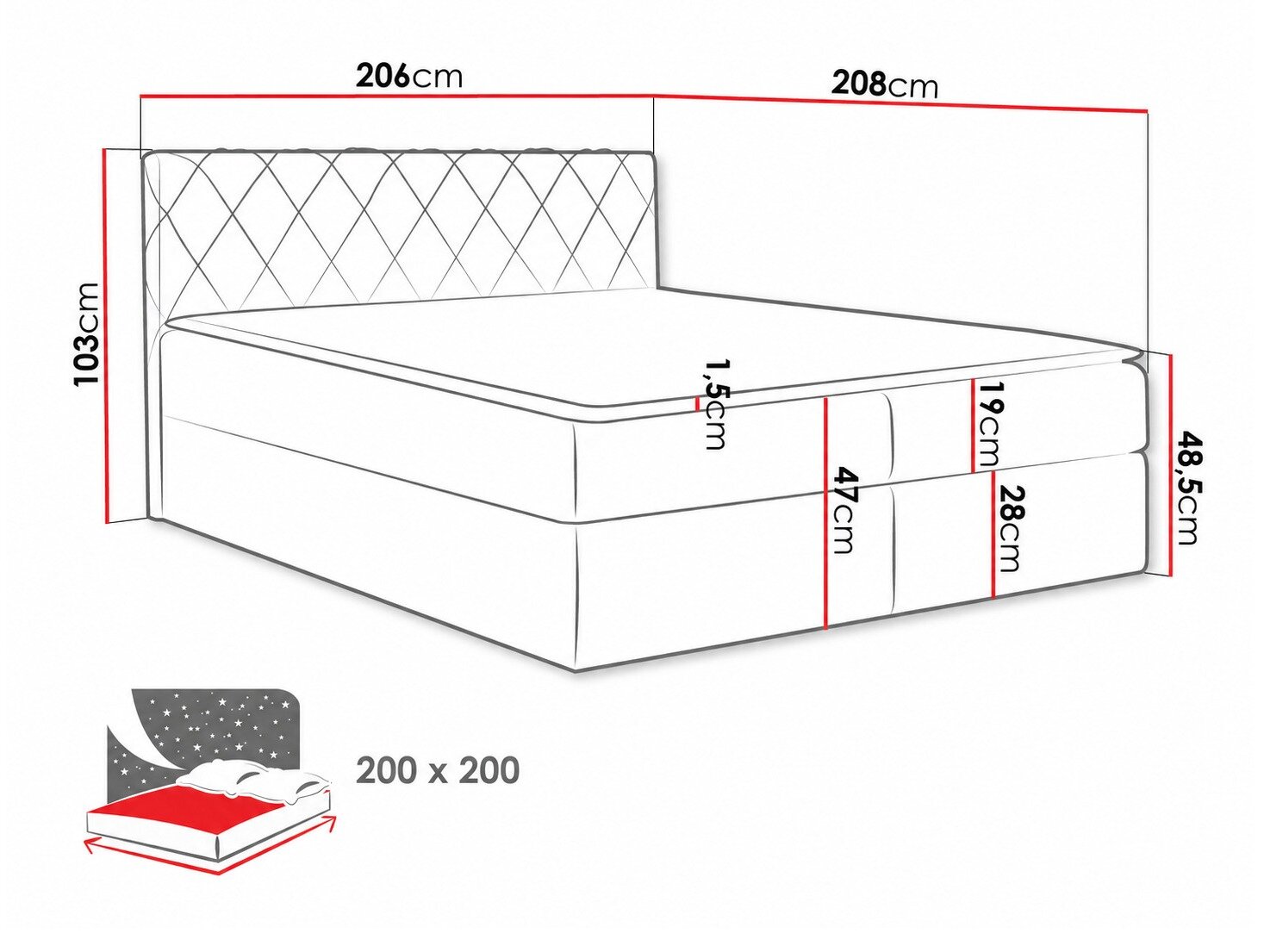 Boxspring Genus (Velluto 16)