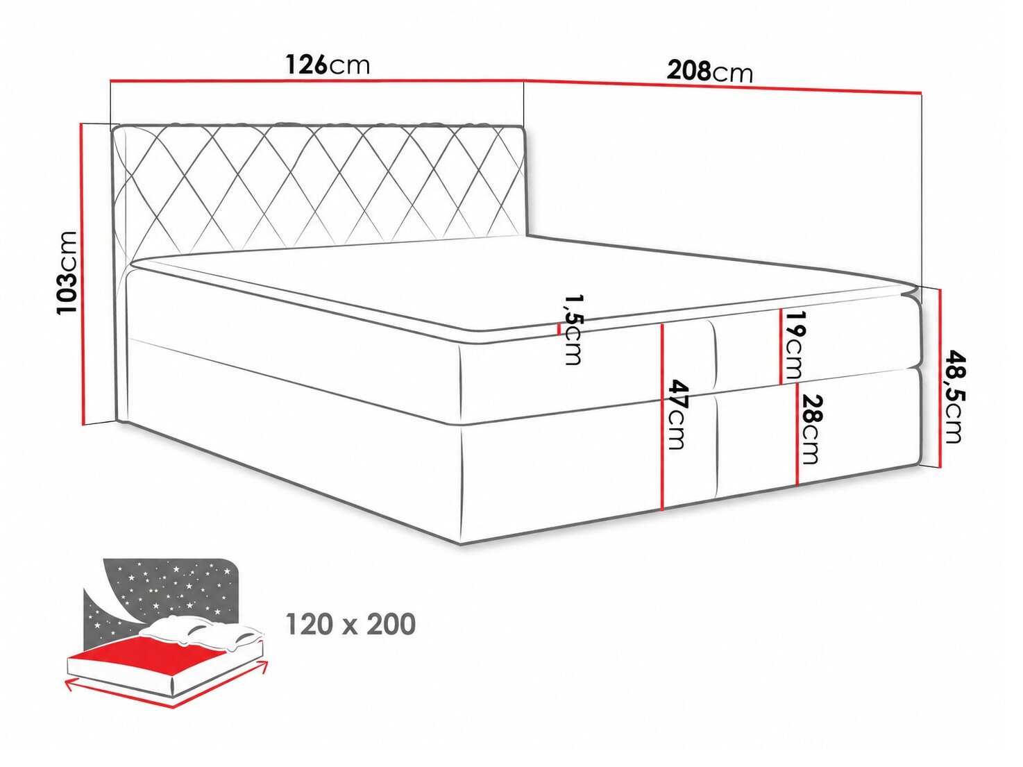 Boxspring Genus (Velluto 3)