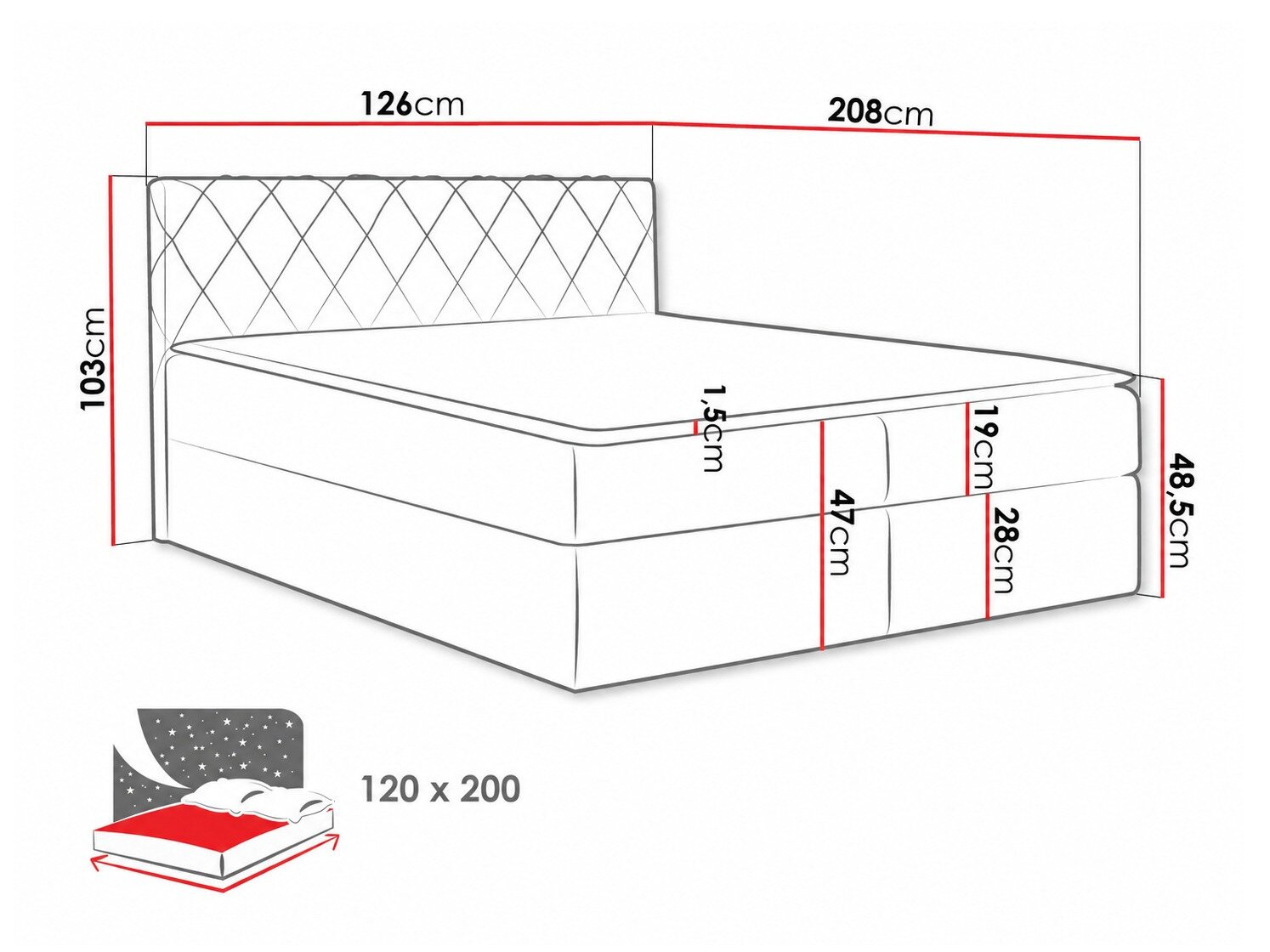 Boxspring Genus (Velluto 7)