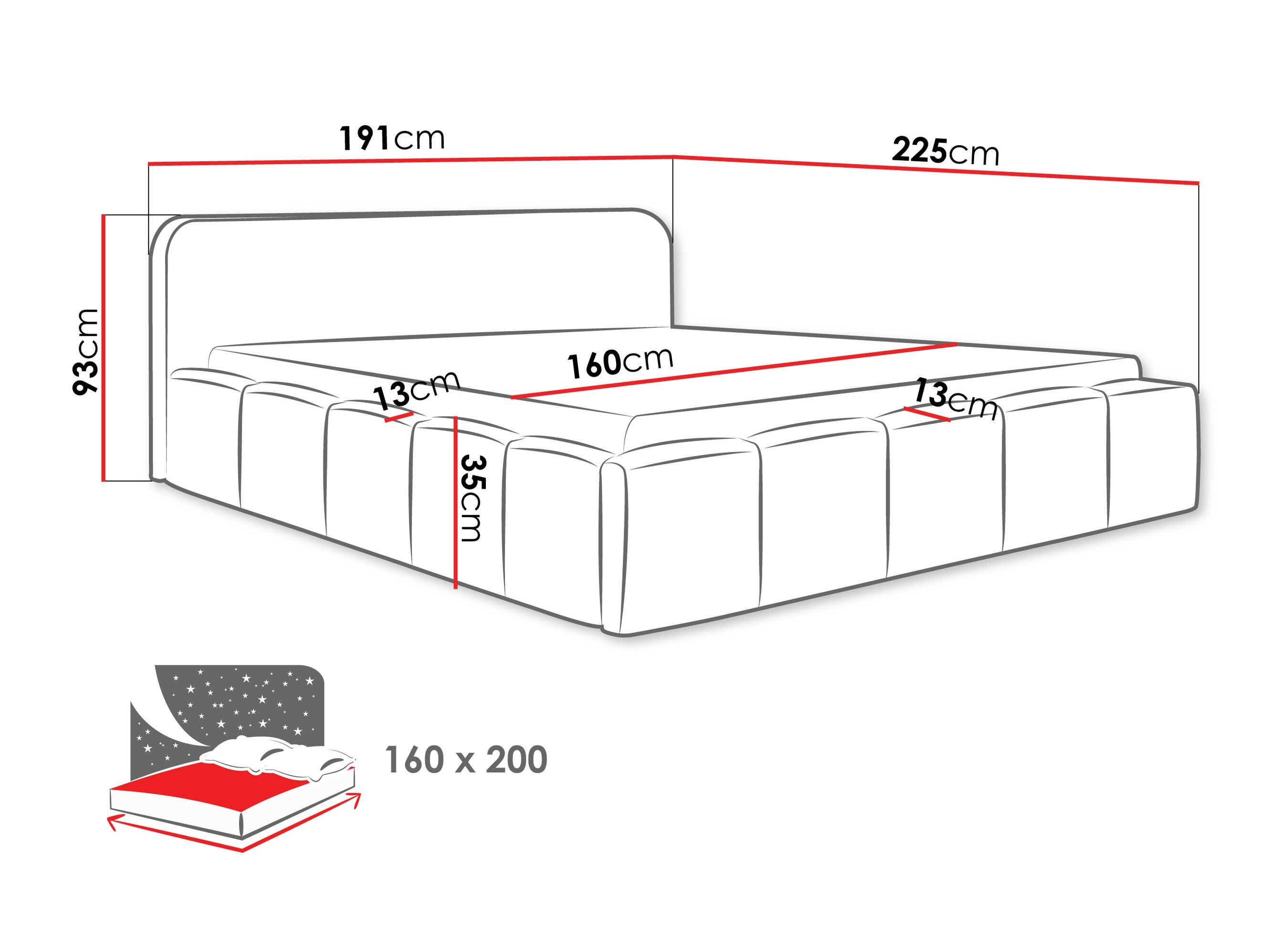 Bed TrendyNest 135 (Lambi 11)