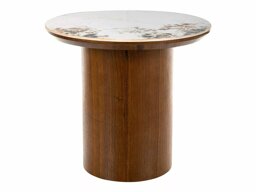 Bijzettafel Detroit 1058 (Steen Patroon + Notenhout)